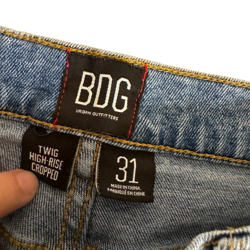 BDG Women's Light Blue Jeans with Black  Grommet Details - Picture 8 of 13